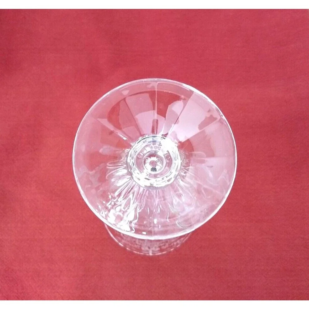 ETCHED CLEAR GLASS FLUTED CRYSTAL‎ FOOTED 10.75